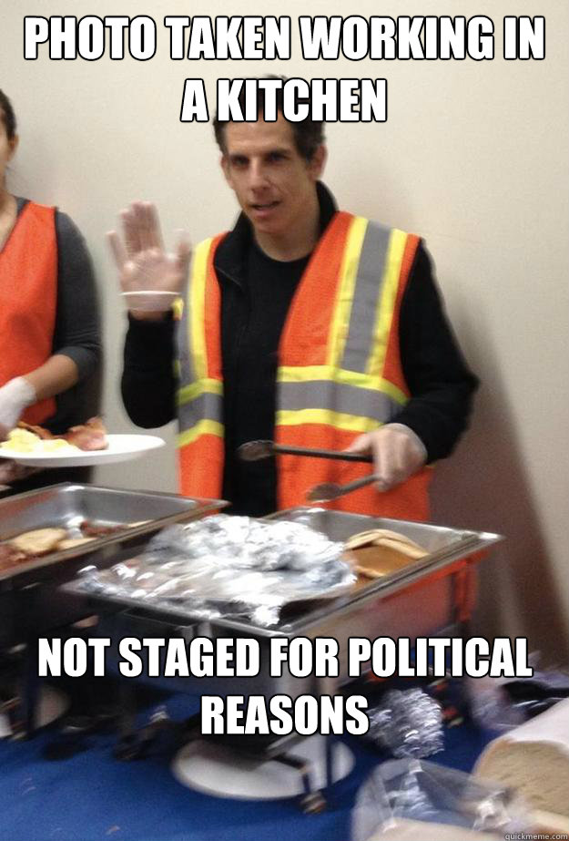 photo taken working in a kitchen not staged for political re -