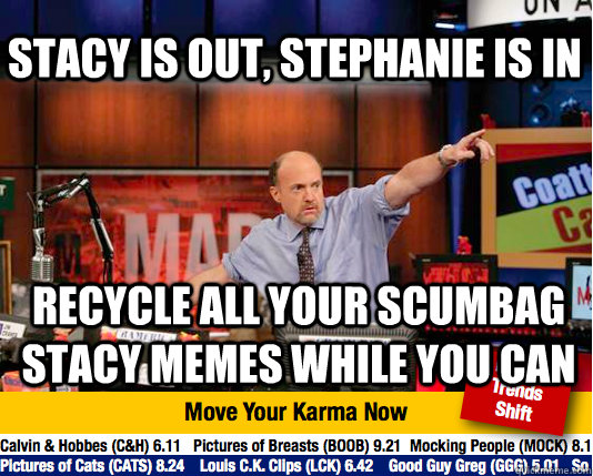 stacy is out stephanie is in recycle all your scumbag stacy - Mad Karma with Jim Cramer
