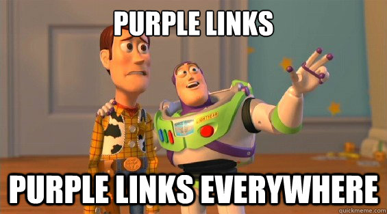 purple links purple links everywhere - boromirs everywhere