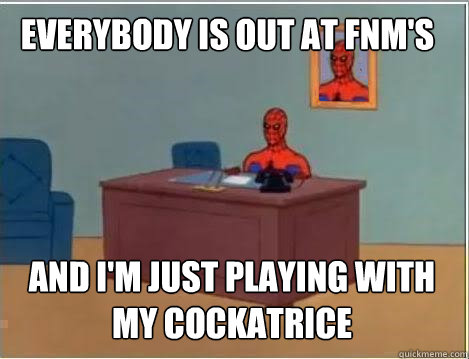 everybody is out at fnms and im just playing with my cock - Spiderman
