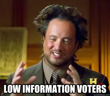 low information voters - Aliens Dude