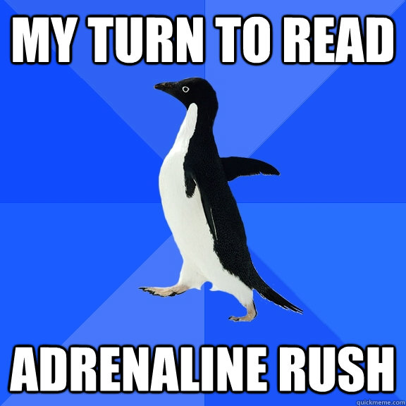 my turn to read adrenaline rush - Socially Awkward Penguin
