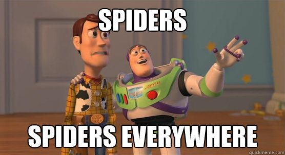 spiders spiders everywhere - Toy Story Everywhere