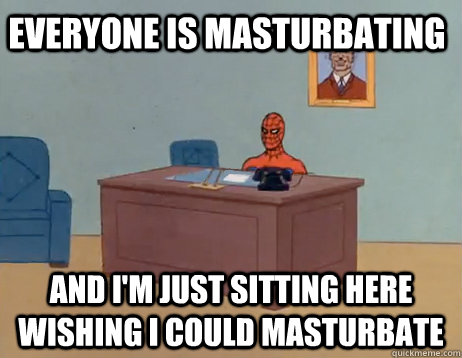 everyone is masturbating and im just sitting here wishing i - Masturbating Spiderman