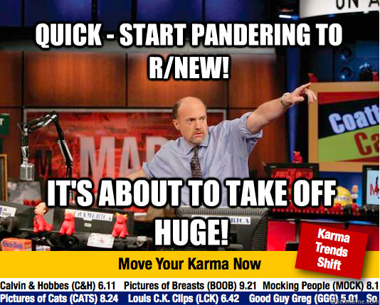 quick start pandering to rnew its about to take off hug - Mad Karma with Jim Cramer