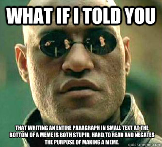 what if i told you that writing an entire paragraph in small - What if I told you