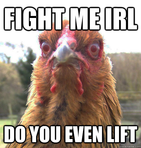 fight me irl do you even lift -