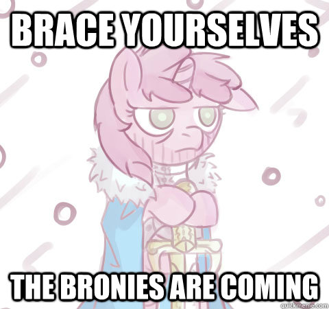 brace yourselves the bronies are coming - Brace yourself Pony