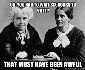 oh you had to wait six hours to vote that must have been a -