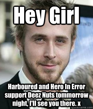 hey girl harboured and hero in error support deez nuts tommo - Ryan gosling