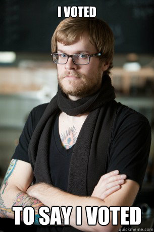 i voted to say i voted - Hipster Barista