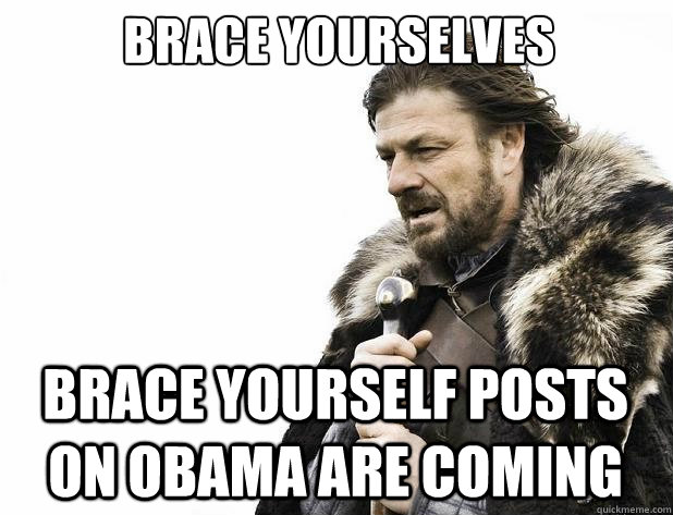 brace yourselves brace yourself posts on obama are coming - Brace Yourself