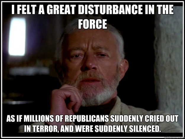 i felt a great disturbance in the force as if millions of re - obi wan kenobi