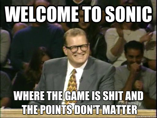 welcome to sonic where the game is shit and the points don - Drew Carey Whose Line