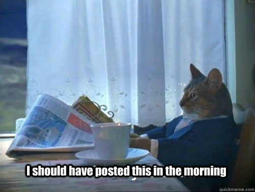 i should have posted this in the morning - Fancy Cat