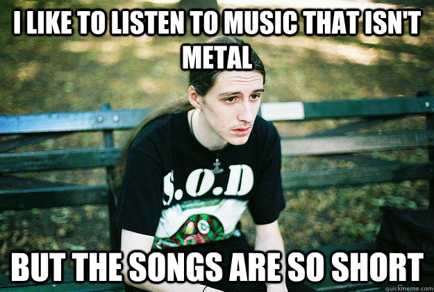 i like to listen to music that isnt metal but the songs are - First World Metal Problems