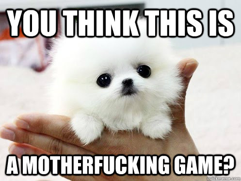 you think this is a motherfucking game - a game