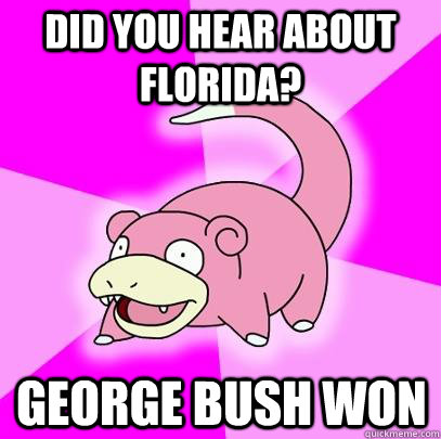 did you hear about florida george bush won - Slowpoke