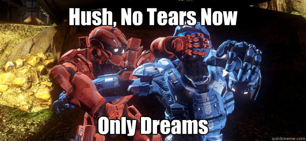 hush no tears now only dreams -