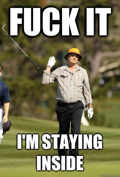 fuck it Im staying inside - fuck it bill murray
