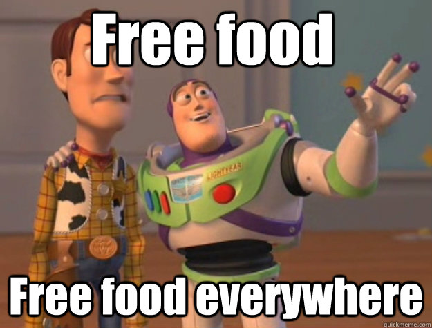 free food free food everywhere - Pinks everywhere