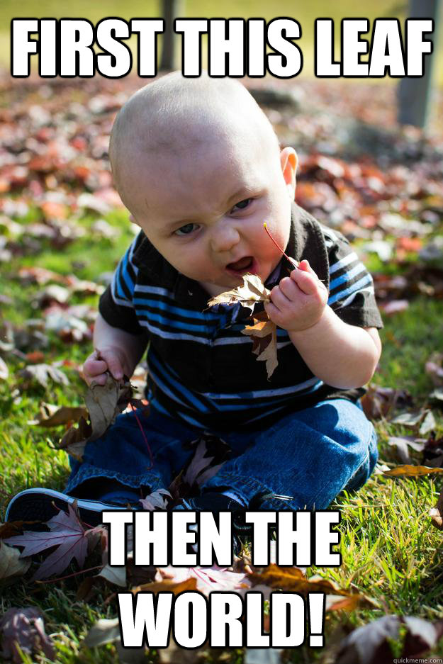 first this leaf then the world - Evil Plotting Baby