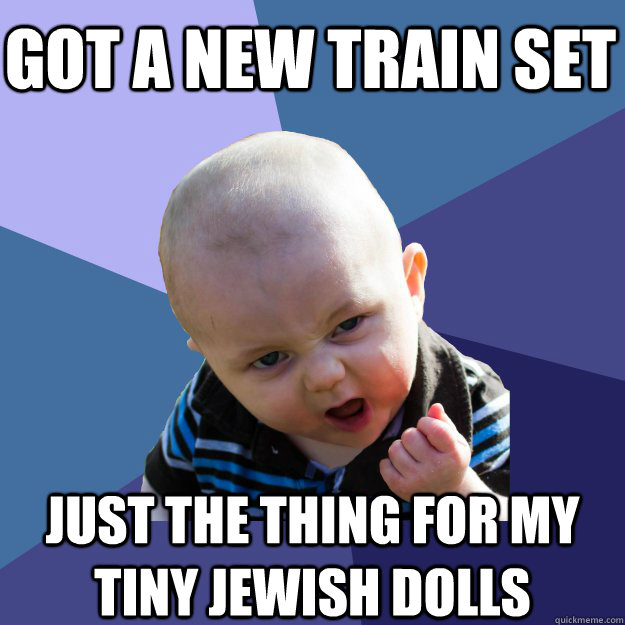 got a new train set just the thing for my tiny jewish dolls -