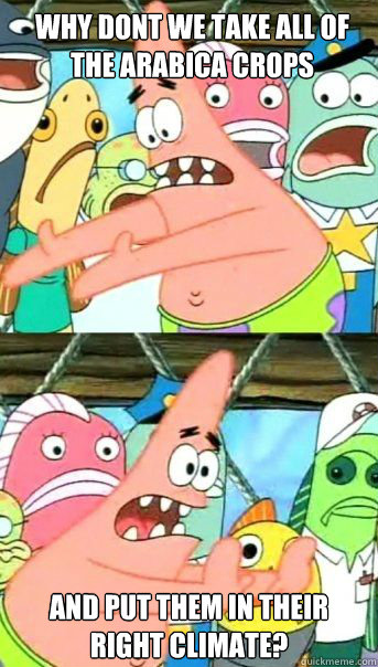 why dont we take all of the arabica crops and put them in th - Patrick Star