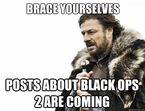 brace yourselves posts about black ops 2 are coming - Brace Yourself