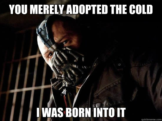 you merely adopted the cold i was born into it - Condescending Bane