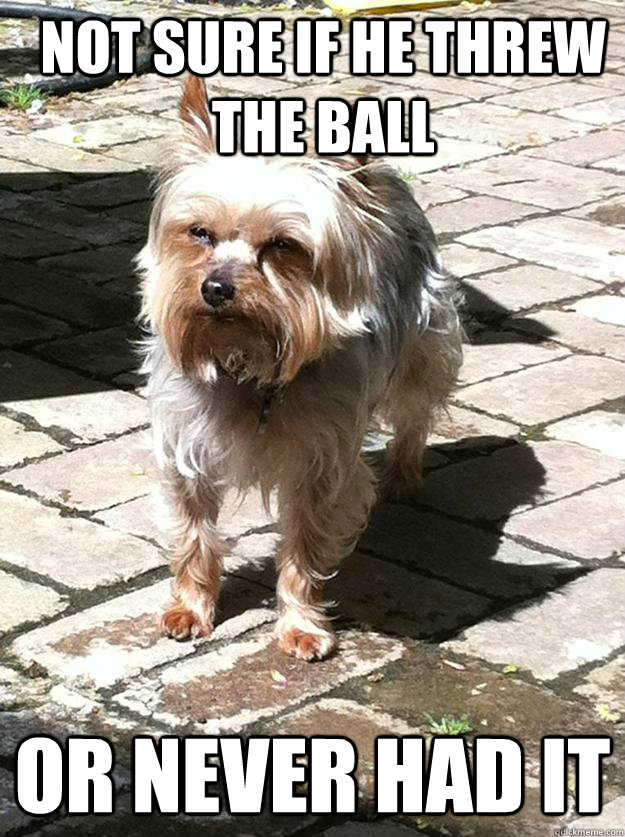 not sure if he threw the ball or never had it -