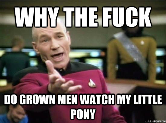 why the fuck do grown men watch my little pony - Annoyed Picard HD