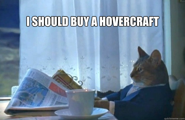 i should buy a hovercraft - Sophisticated Cat