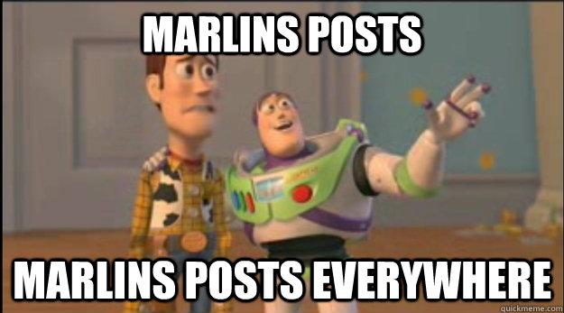 marlins posts marlins posts everywhere - buzz and woody