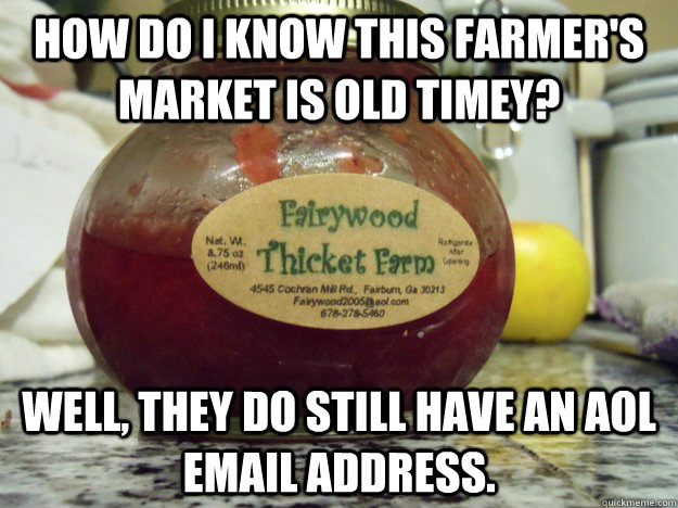 how do i know this farmers market is old timey well they -