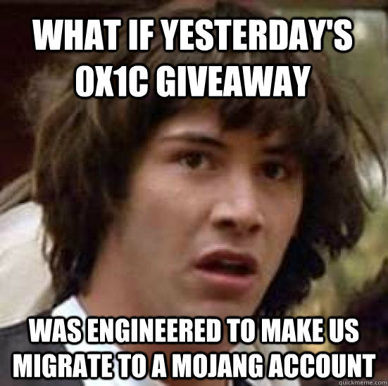 what if yesterdays 0x1c giveaway was engineered to make us - conspiracy keanu