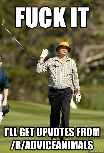 fuck it ill get upvotes from radviceanimals - fuck it bill murray