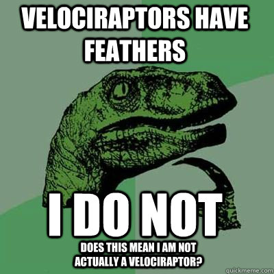 velociraptor have feathers