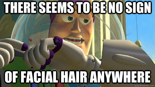 there seems to be no sign of facial hair anywhere - Buzz Lightyear