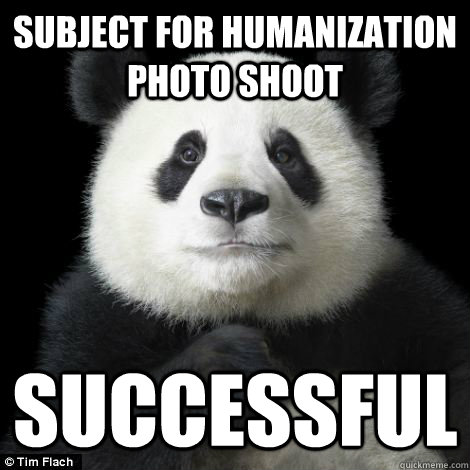subject for humanization photo shoot successful - Success Panda