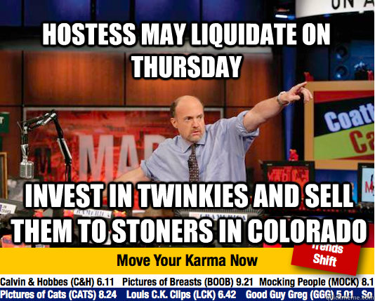 hostess may liquidate on thursday invest in twinkies and sel - Mad Karma with Jim Cramer