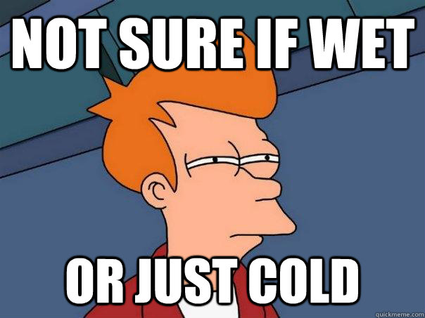 not sure if wet or just cold - Futurama Fry