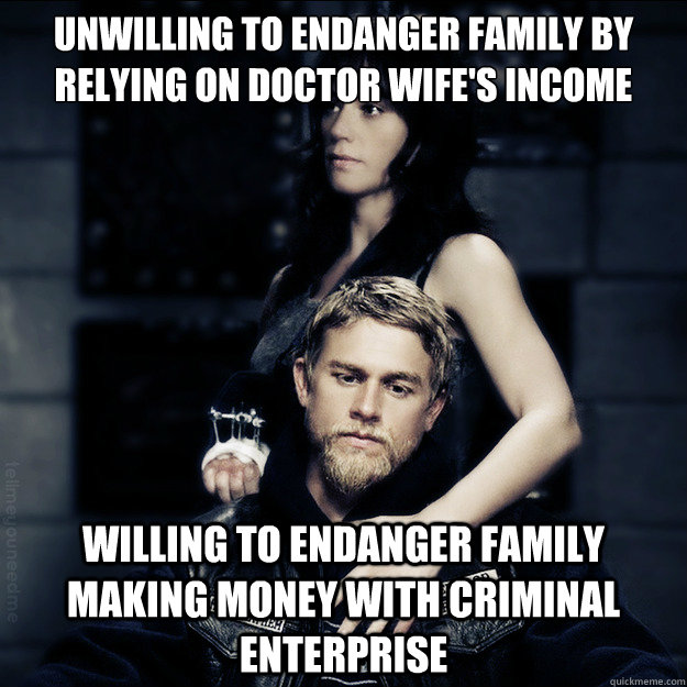 unwilling to endanger family by relying on doctor wifes inc - SOA Logic