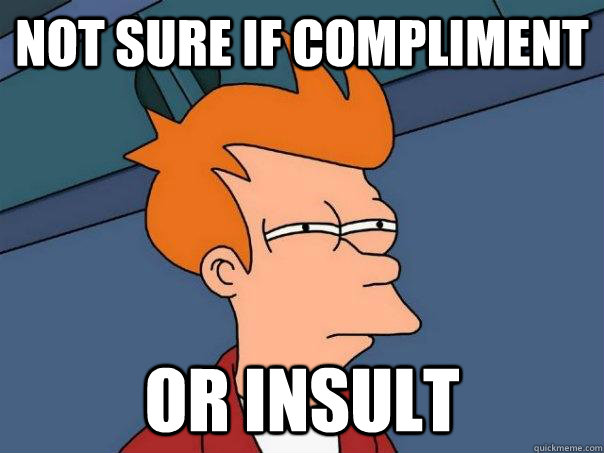 not sure if compliment or insult - Futurama Fry