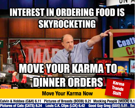 interest in ordering food is skyrocketing move your karma to - Mad Karma with Jim Cramer