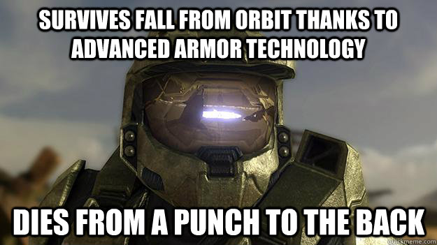 survives fall from orbit thanks to advanced armor technology -