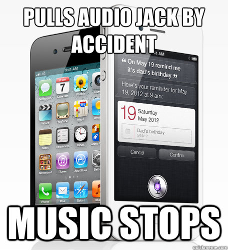 pulls audio jack by accident music stops - Good Guy iPhone