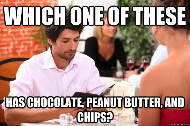 which one of these has chocolate peanut butter and chips -
