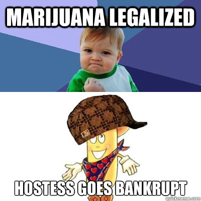 marijuana legalized hostess goes bankrupt -
