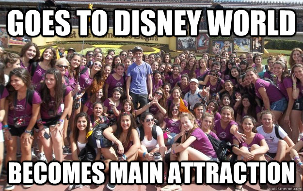 goes to disney world becomes main attraction -
